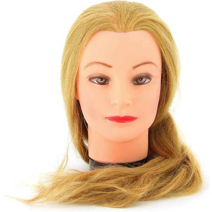 Голова-манекен учебная "блондинка" для парикмахеров DEWAL M-4151XL-408