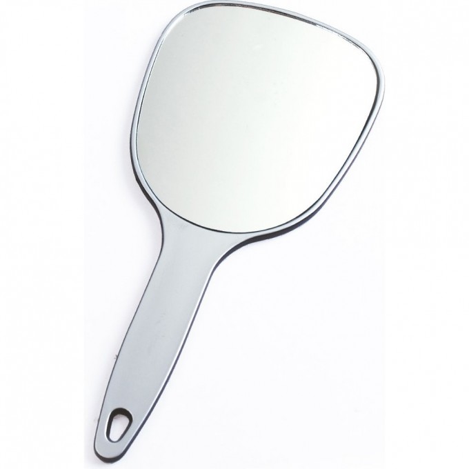 Зеркало косметическое серебристое с ручкой (12 х 15 см) DEWAL MR-9M17