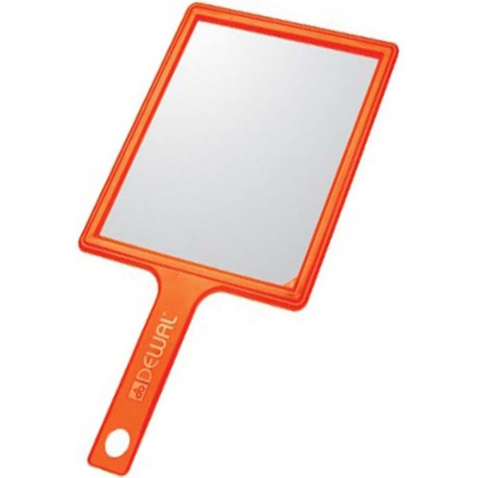 Зеркало заднего вида оранжевое с ручкой (21,5 х 23,5 см) DEWAL MR-051